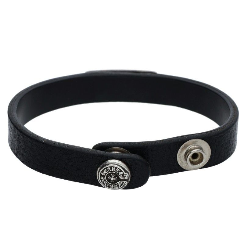 クロムハーツ CUFF PLATE DAGGER レザーブレスレット メンズ 9.5