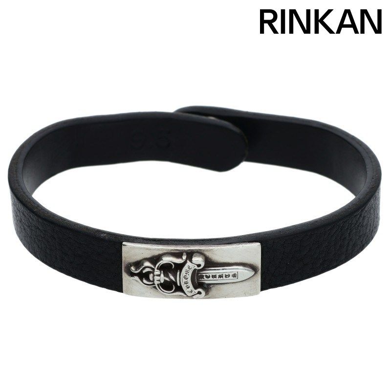 クロムハーツ CUFF PLATE DAGGER レザーブレスレット メンズ 9.5