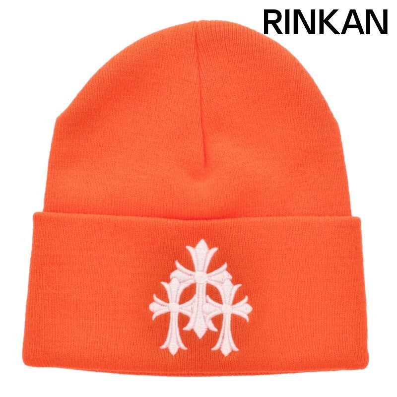 クロムハーツ WOOL WATCH CAP ウールワッチキャップ セメタリークロス刺繍ニットキャップビーニー帽子 メンズ ONE SIZE