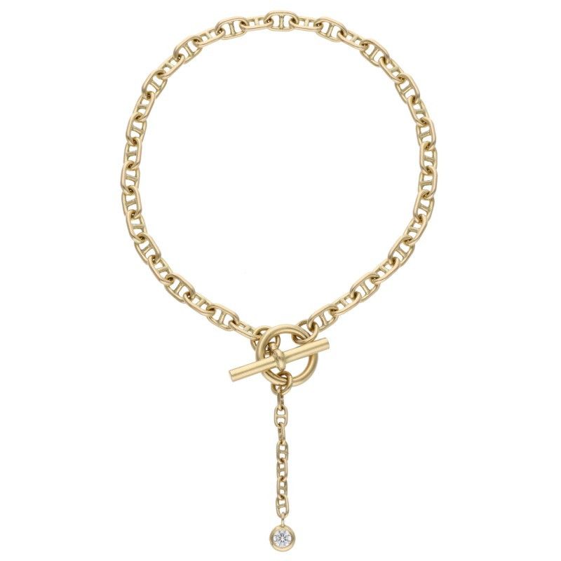 エルメス K 18 YGダイヤシェーヌダンクルアンシェネブレスレット レディース LG