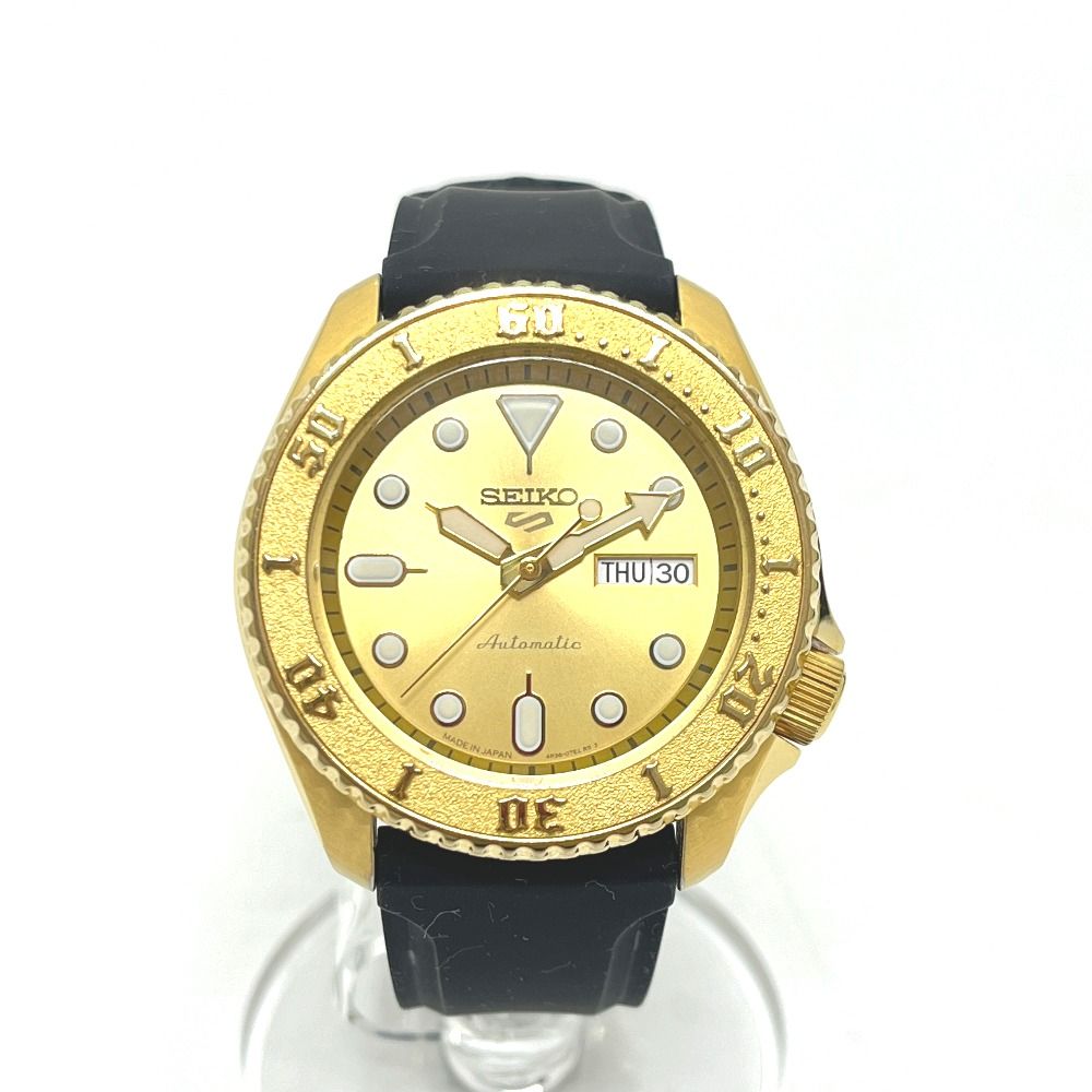 SEIKO セイコー 腕時計 5スポーツ メカニカル 4 R 36-08 E 0 SS ゴールド