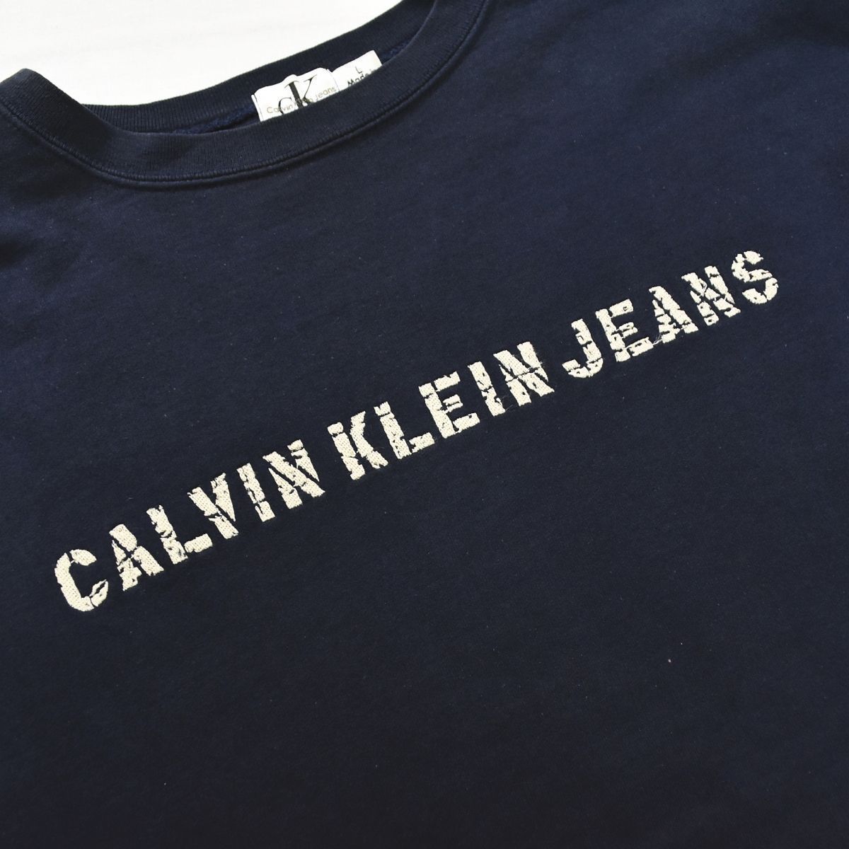 90sヴィンテージ カナダ製 カルバンクライン Calvin klein 刺繍ロゴ 裏 