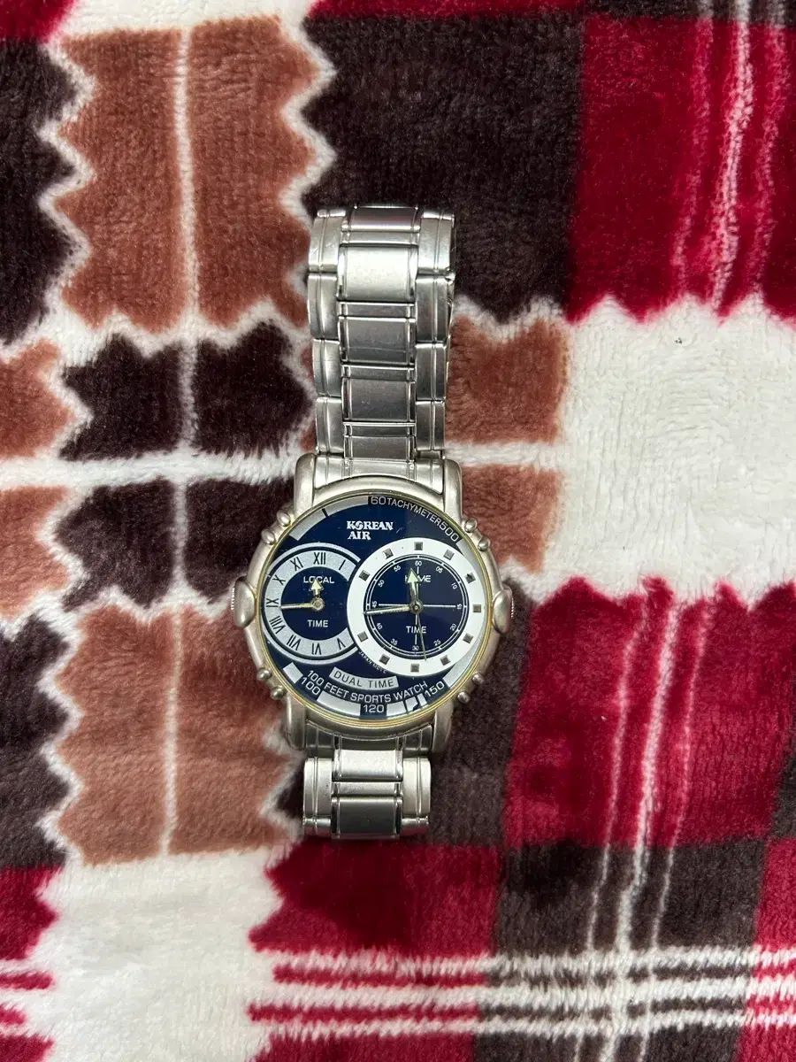 KOREAN AIR 듀アル TIME 時計(留学 外) 別名 国情院 時計