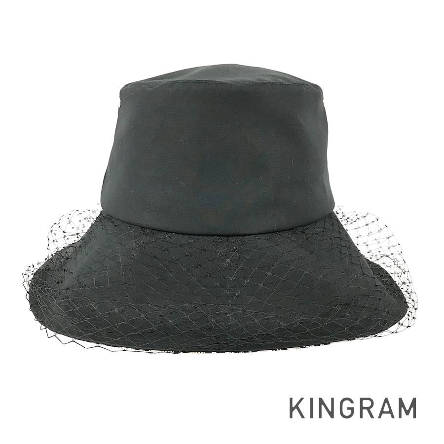 ディオール Dior Teddy-D ベール付き ワイドブリム ボブハット