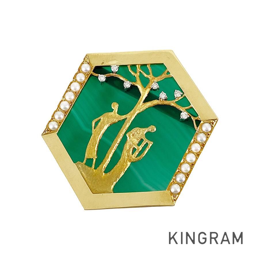 デザイナーズジュエリー Designers Jewelry K 18 YG ダイヤモンド ブローチ ss