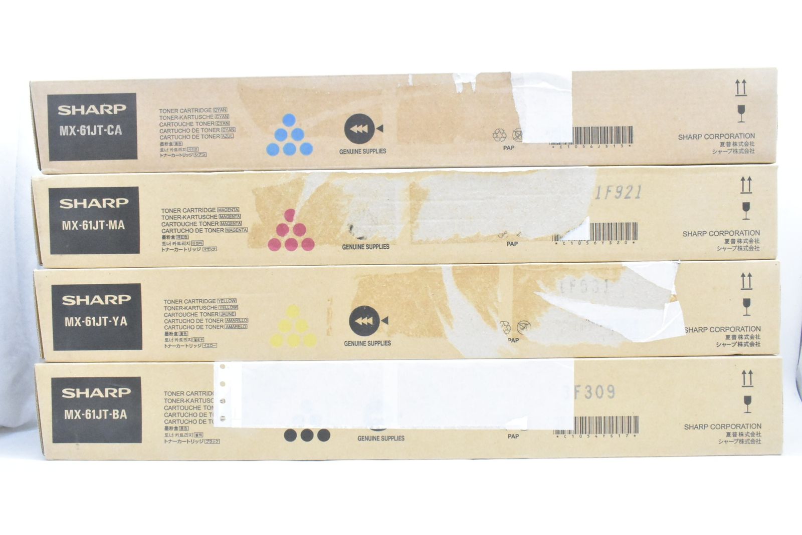 シャープ トナー MX-61 JT-BA CA MA YA シアン マゼンタ イエロー ブラック -D-N 27-byebye