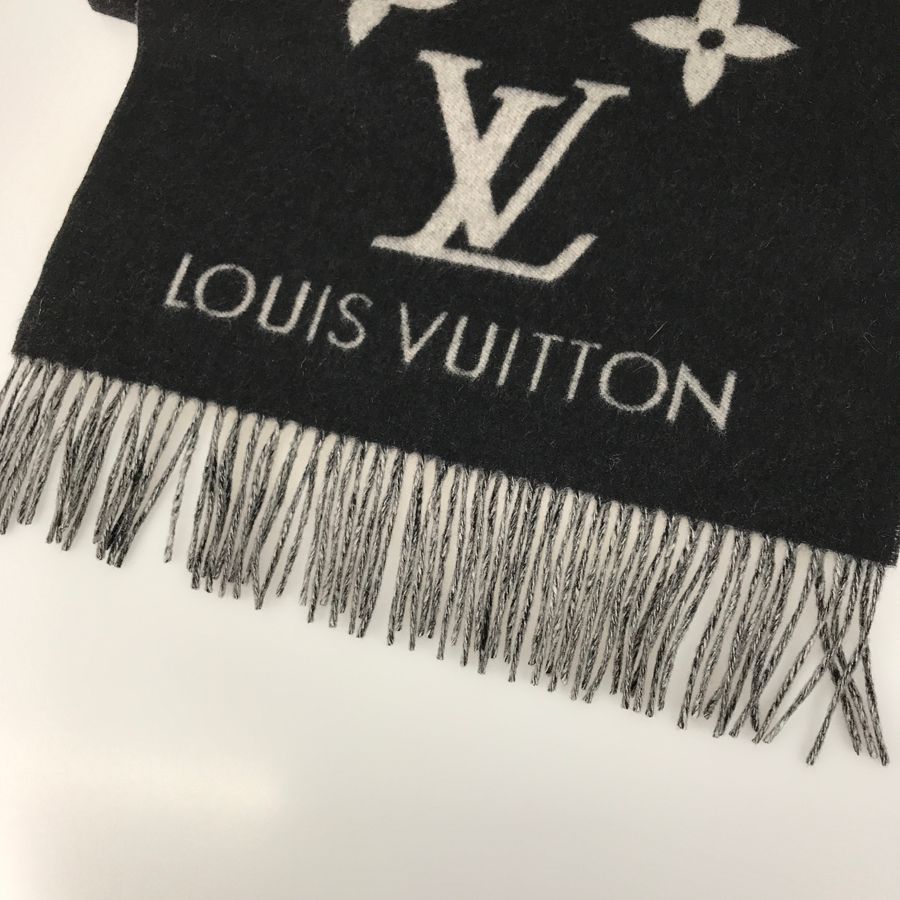 【中古】ルイヴィトン マフラー モノグラム　エシャルプレイキャビック ルイ・ヴィトン LOUIS VUITTON モノグラム エシャルプ レイキャビック