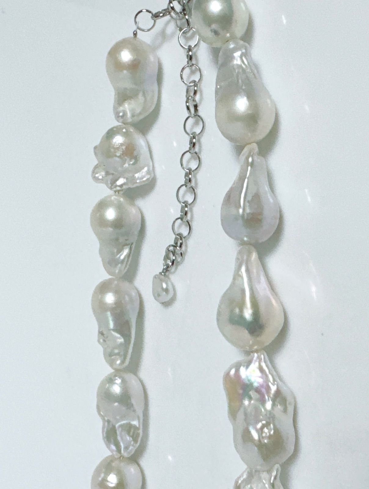 オイスターパール淡水パール美品オイスターパールネックレスNO25-2506