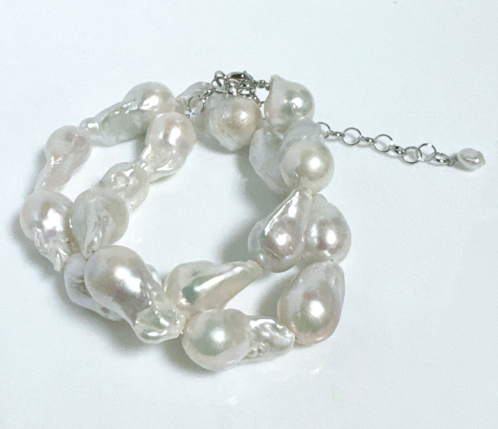 オイスターパール淡水パール美品オイスターパールネックレスNO25-2506