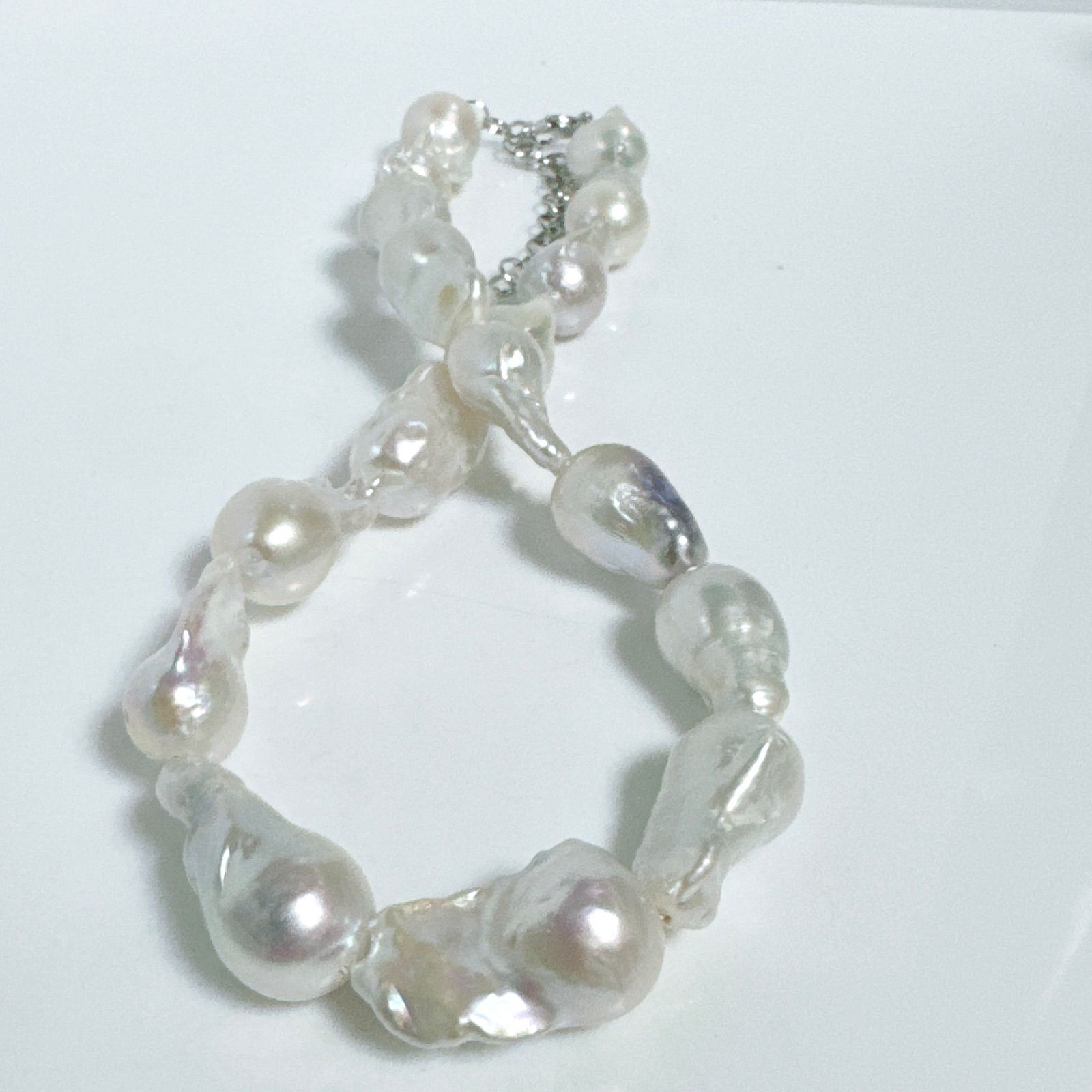 オイスターパール淡水パール美品オイスターパールネックレスNO25-2506