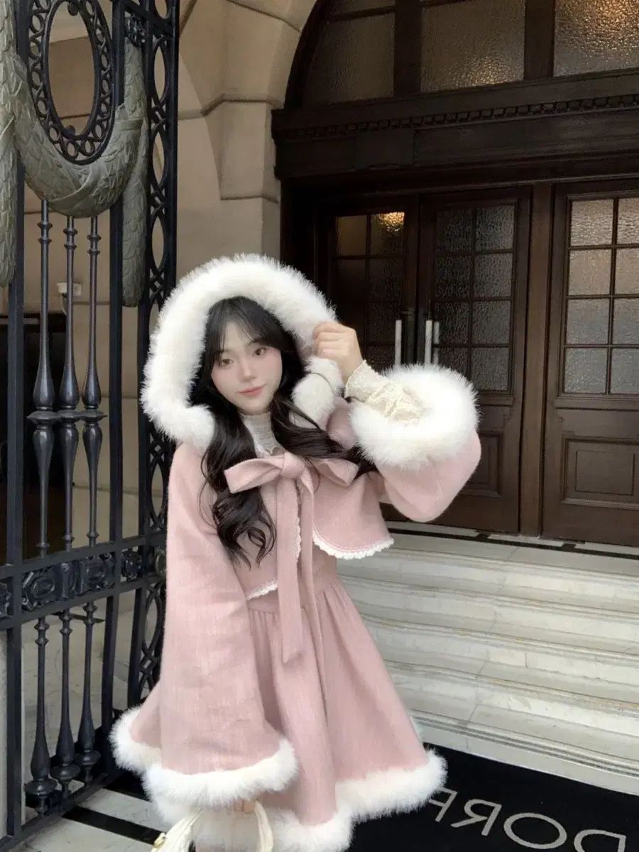 ロリータ ファッション プリンセス フード ケープ ノースリーブ スカート ウール セット 2 COLOR ボトムス その他 