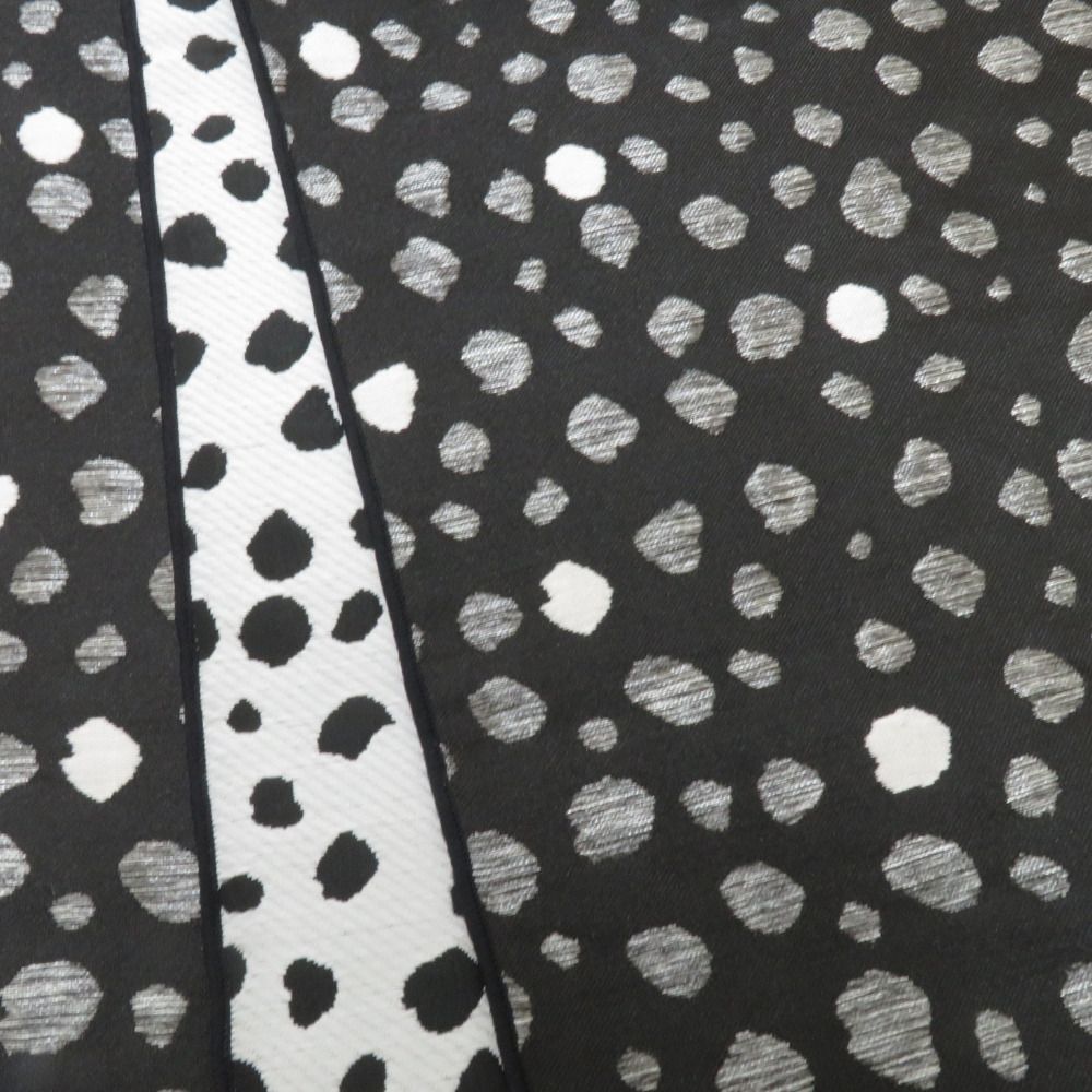 浴衣帯 兵児帯 大人兵児帯 黒×白×グレー ドット 小杉織物 大人用 カジュアル ポリエステル モノトーン 水玉 長さ400 cm