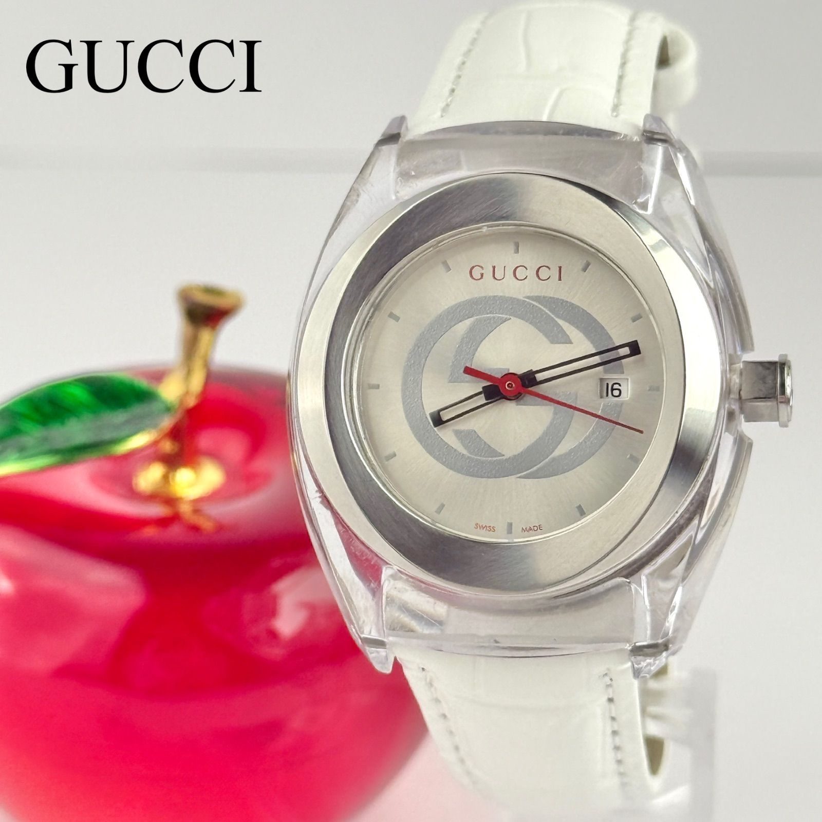 グッチ シンク SYNC 137 3 ベルト 電池 レディース 474