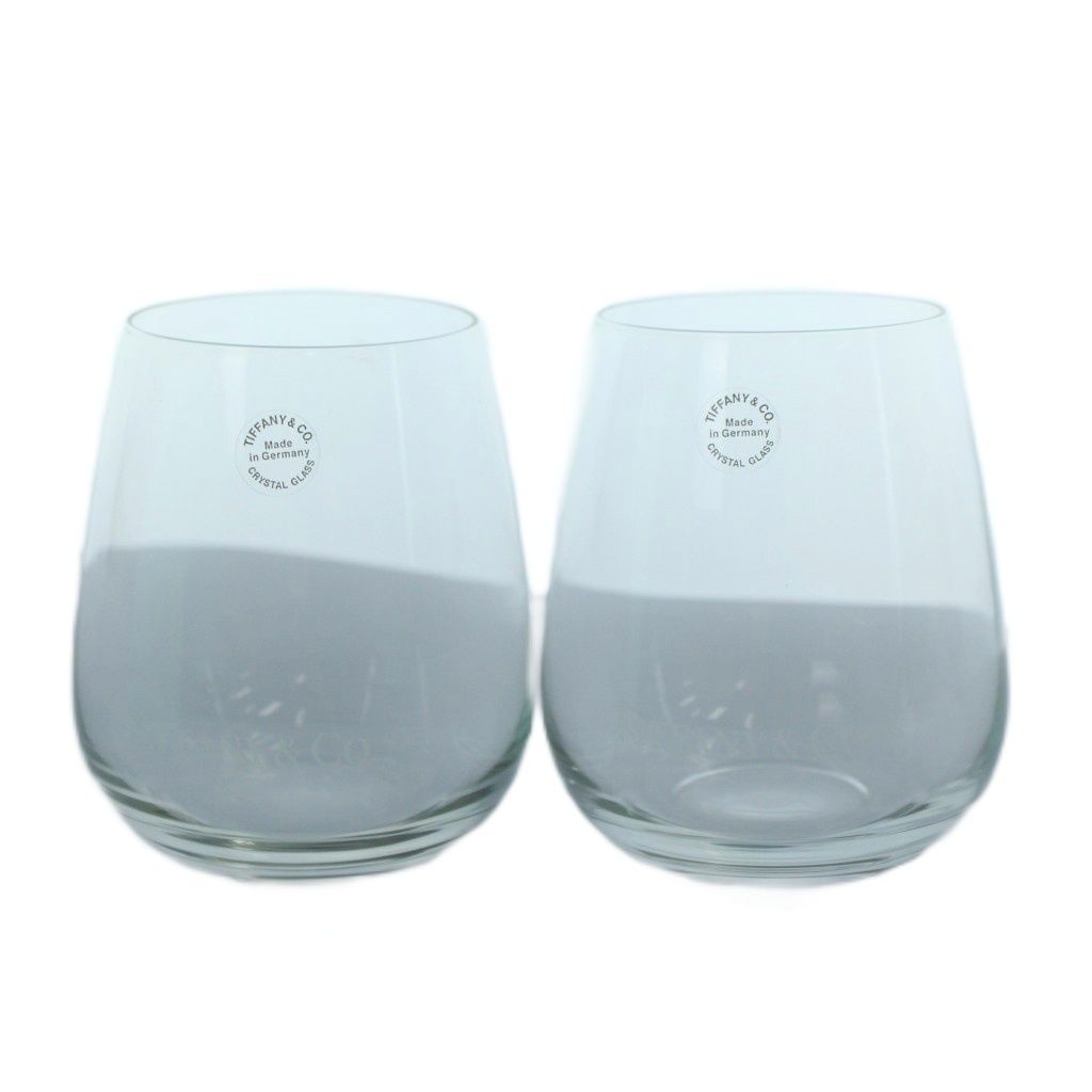 ティファニー TIFFANY CO クリスタルタンブラー ペアセット グラス ロゴ クリア KW GY 18