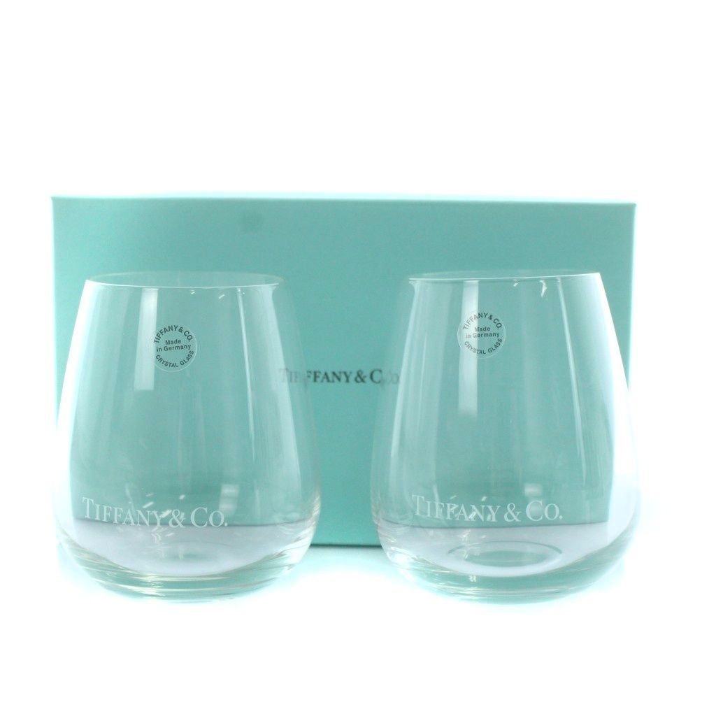 ティファニー TIFFANY CO クリスタルタンブラー ペアセット グラス ロゴ クリア KW GY 18