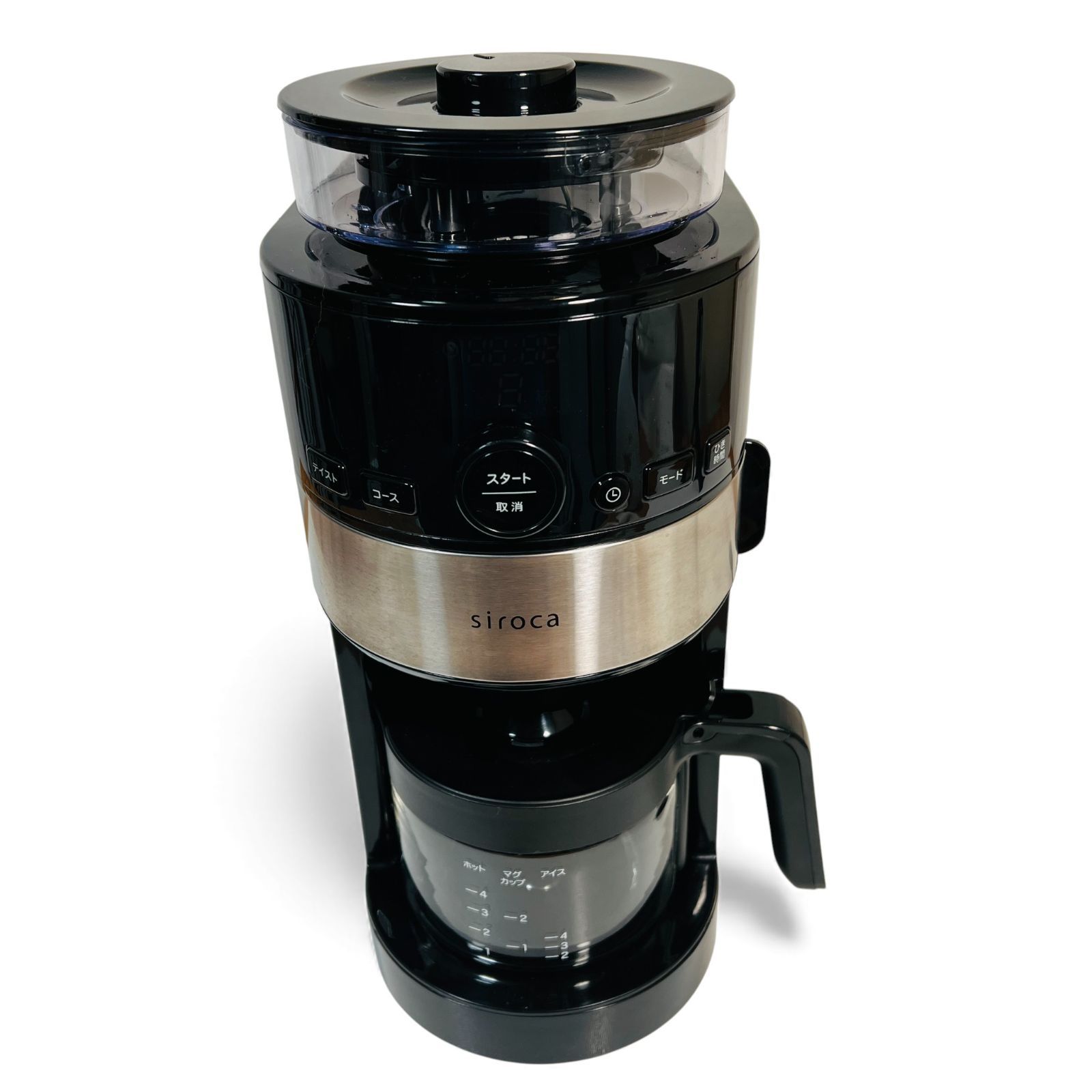コーン式全自動コーヒーメーカー SC C 112 ブラック ステンレスシルバー 製