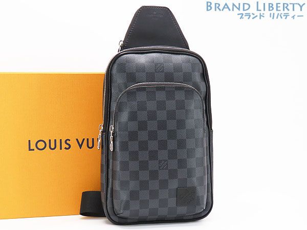 ルイヴィトン LOUIS VUITTON ダミエ グラフィット アヴェニュー スリングバッグ ボディバッグ バムバッグ ショルダーバッグ ブラック N 45302