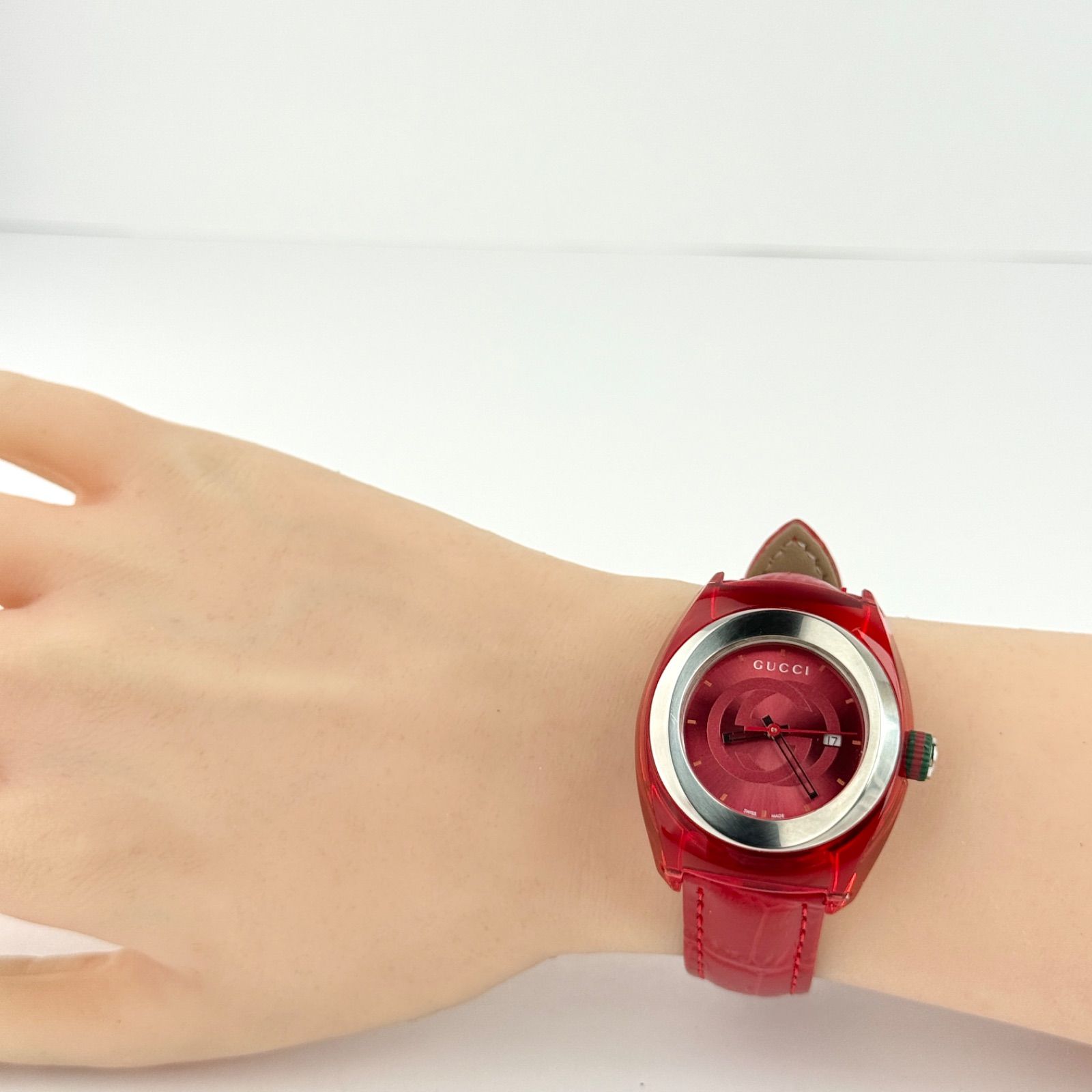 グッチ シンク SYNC 137.3 ベルト 電池 レディース 772