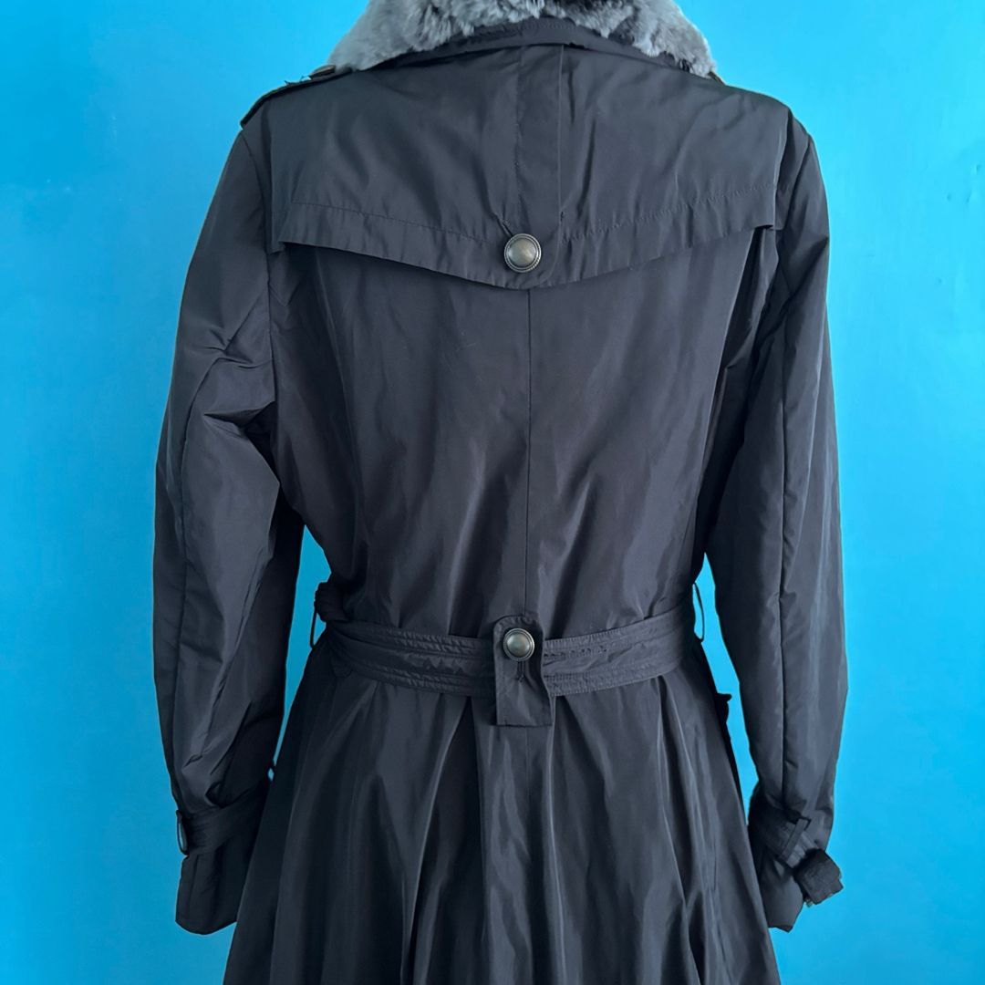  PELLESSIMO ペレシーモ レッキスファー コート M ブラック バルーン ロングコート ジャケット アウター