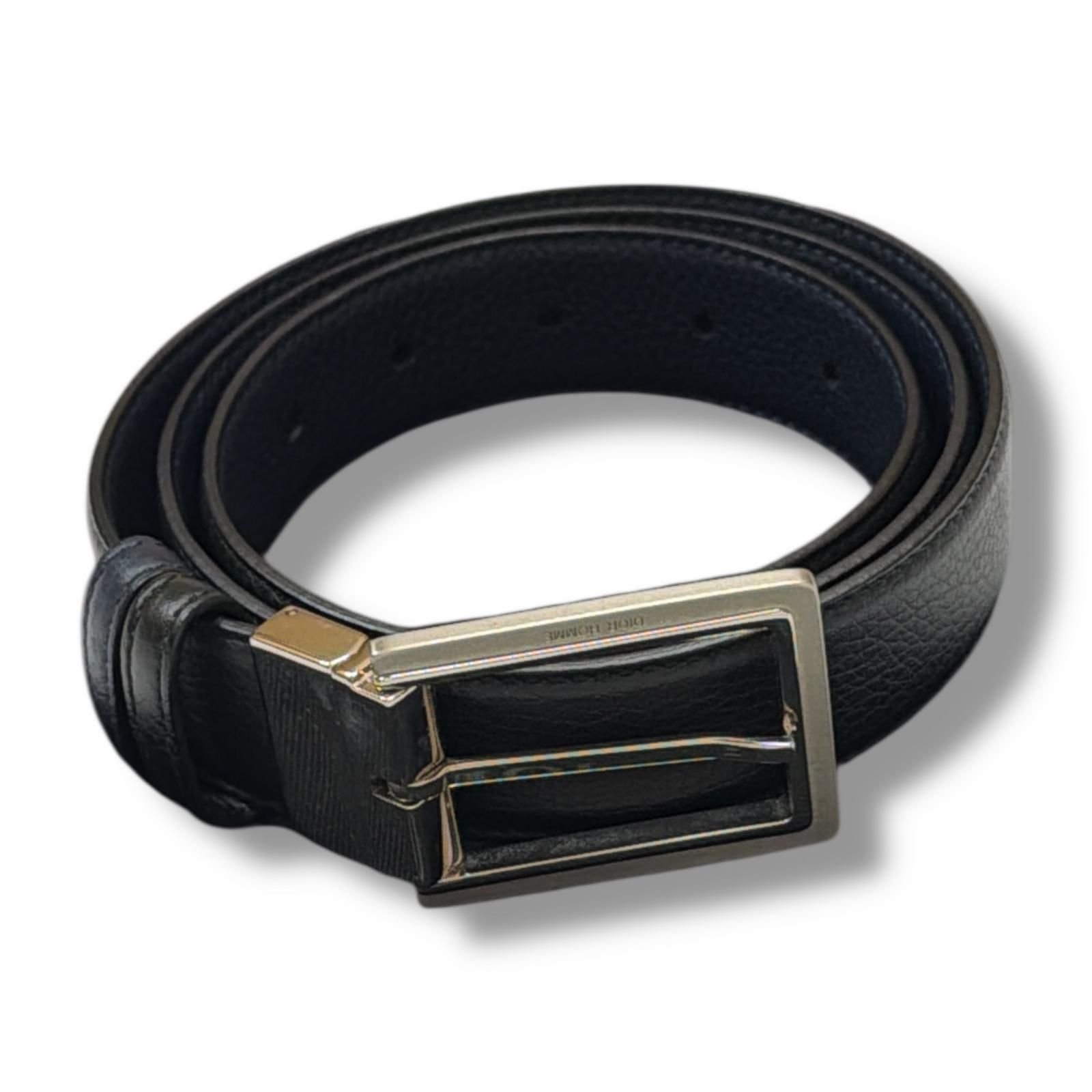 Dior Homme ディオール　オム　ベルト スクエアバックル DIOR HOMME Square Buckle Leather Belt スクエアバックルレザーベルト