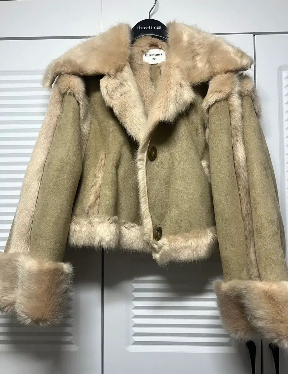  スリータイムズ 21 fw バニー ファー ムートン コート bunny fur coat テーラードジャケット ジャケット アウター