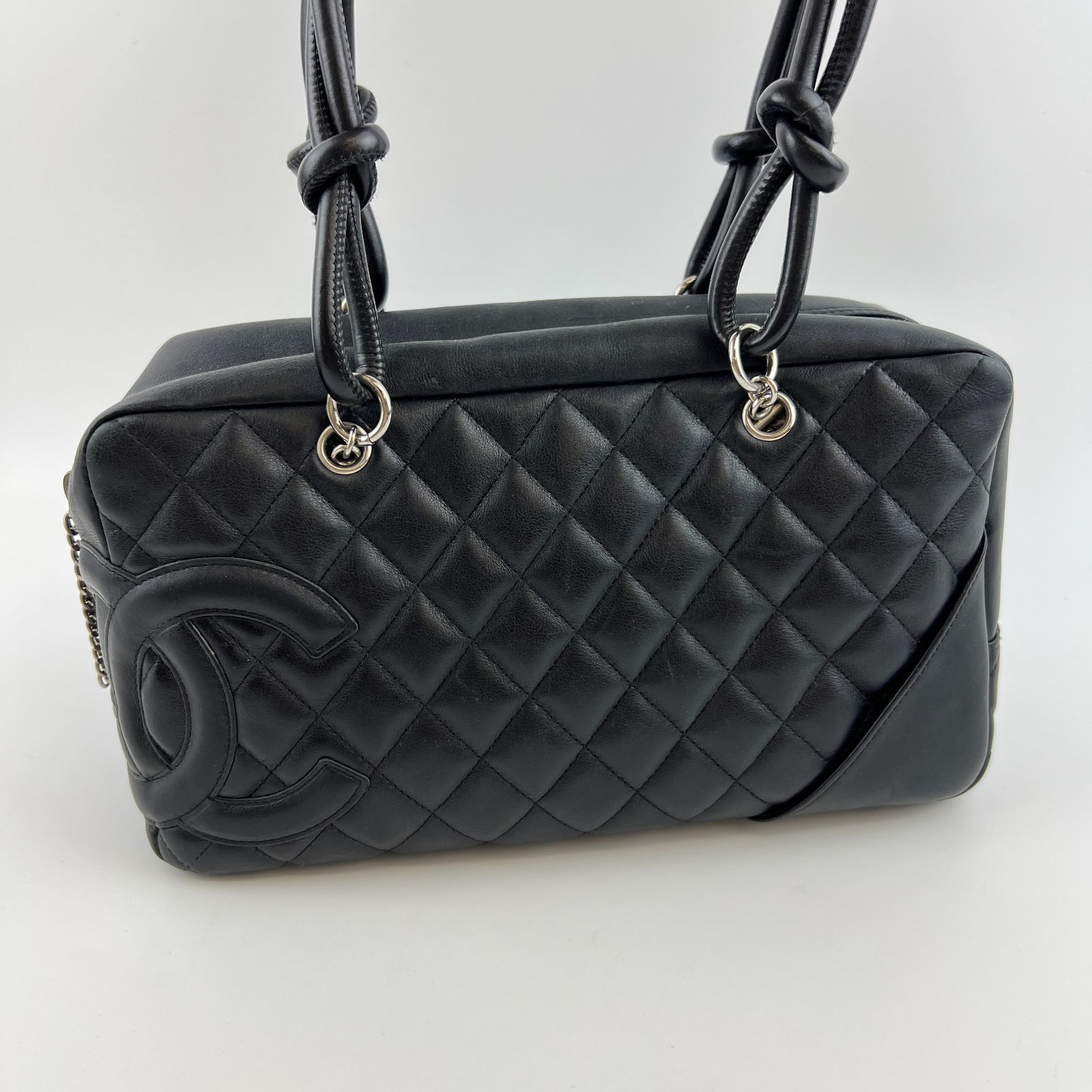 中古】CHANEL シャネル ココマーク カンボンライン ボーリングバッグ 
