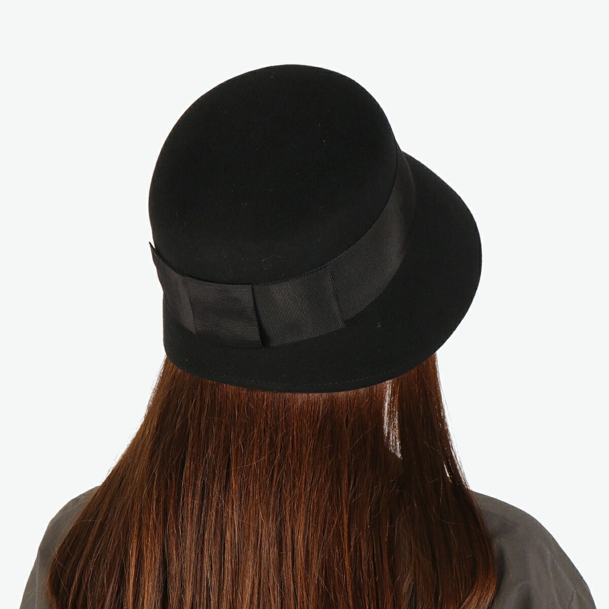 CA4LA クロッシェ帽 上品 ビッグ リボン フェルト ハット 帽子 ウール CA4LA クロッシェ帽 上品 ビッグ リボン フェルト ハット 帽子 ウール