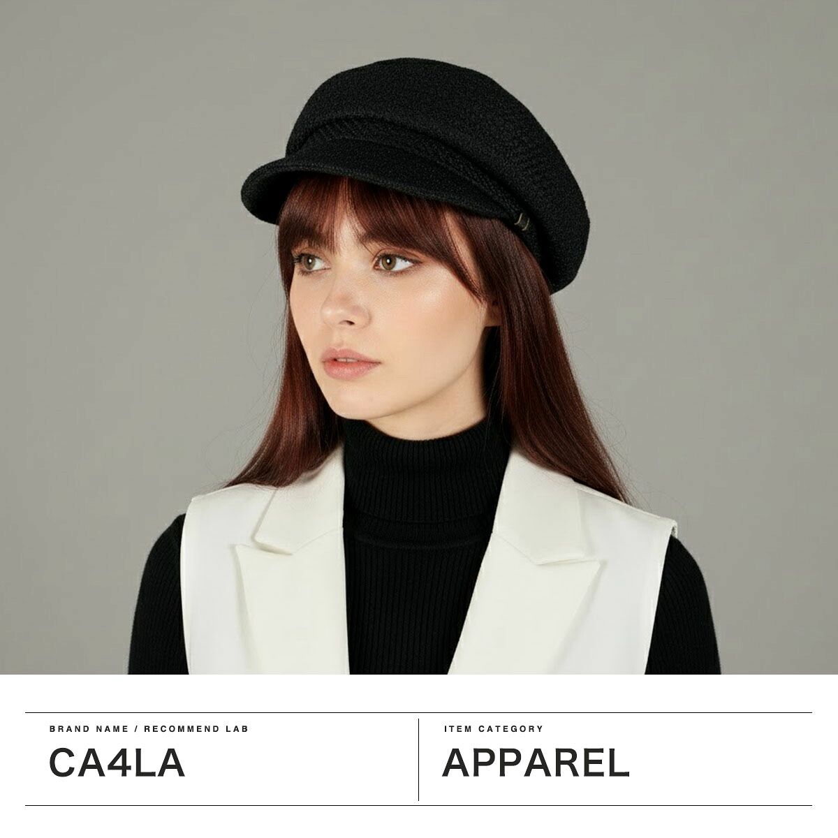 CA 4 LA 帽子 レディース メンズ 秋冬 秋 冬 カシラ おしゃれ ブランド マリンキャップ セーラーキャップ ツイード UVカット 紫外線対策 洗える シンプル かわいい カジュアル MARINES TWEED 3