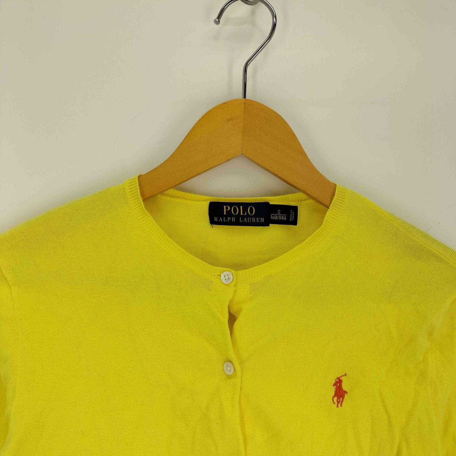 美品　ポロラルフローレン　カーディガン　ポニー刺繍　ホースロゴ　クルーネック　赤 美品 ポロラルフローレン カーディガン ポニー刺繍 ホースロゴ クルー