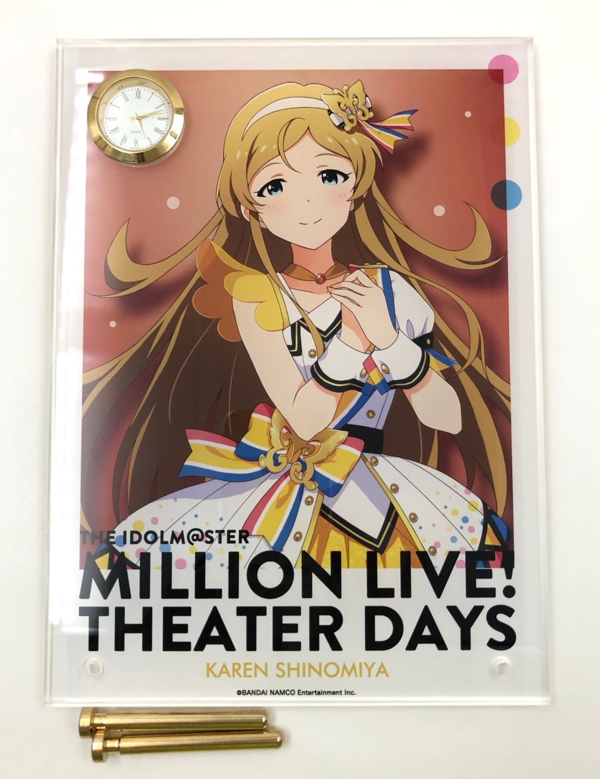篠宮可憐 サイン無しver. 時計付アクリルアート ヌーベル トリコロールver. THE IDOLM STER MILLION LIVE! THEATER DAYS 1 st anniversary in 30