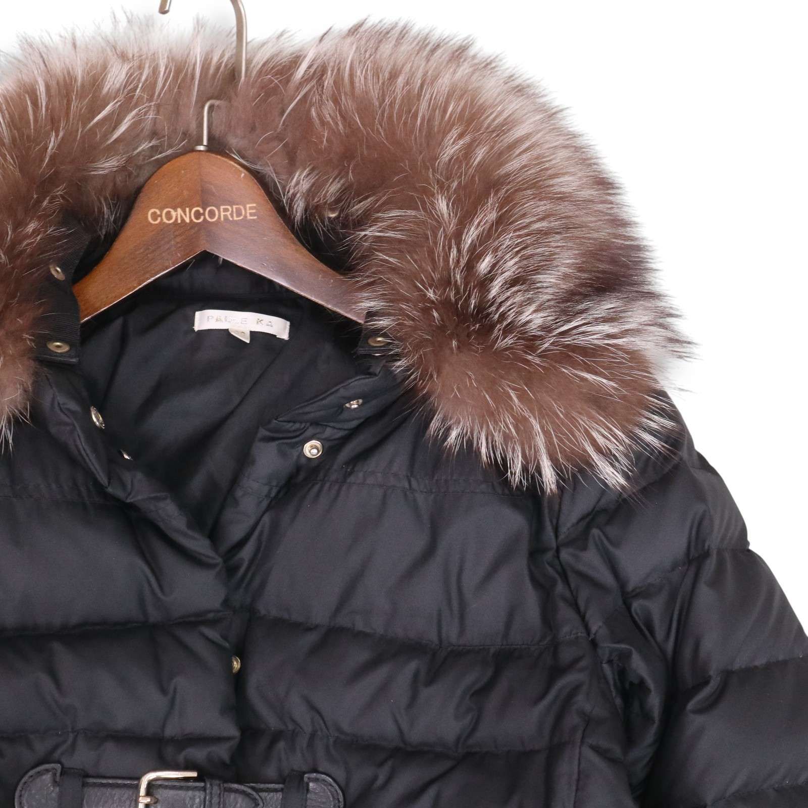 美品 PAULE KA ポールカ フォックスファー 高級 グースダウンコート
