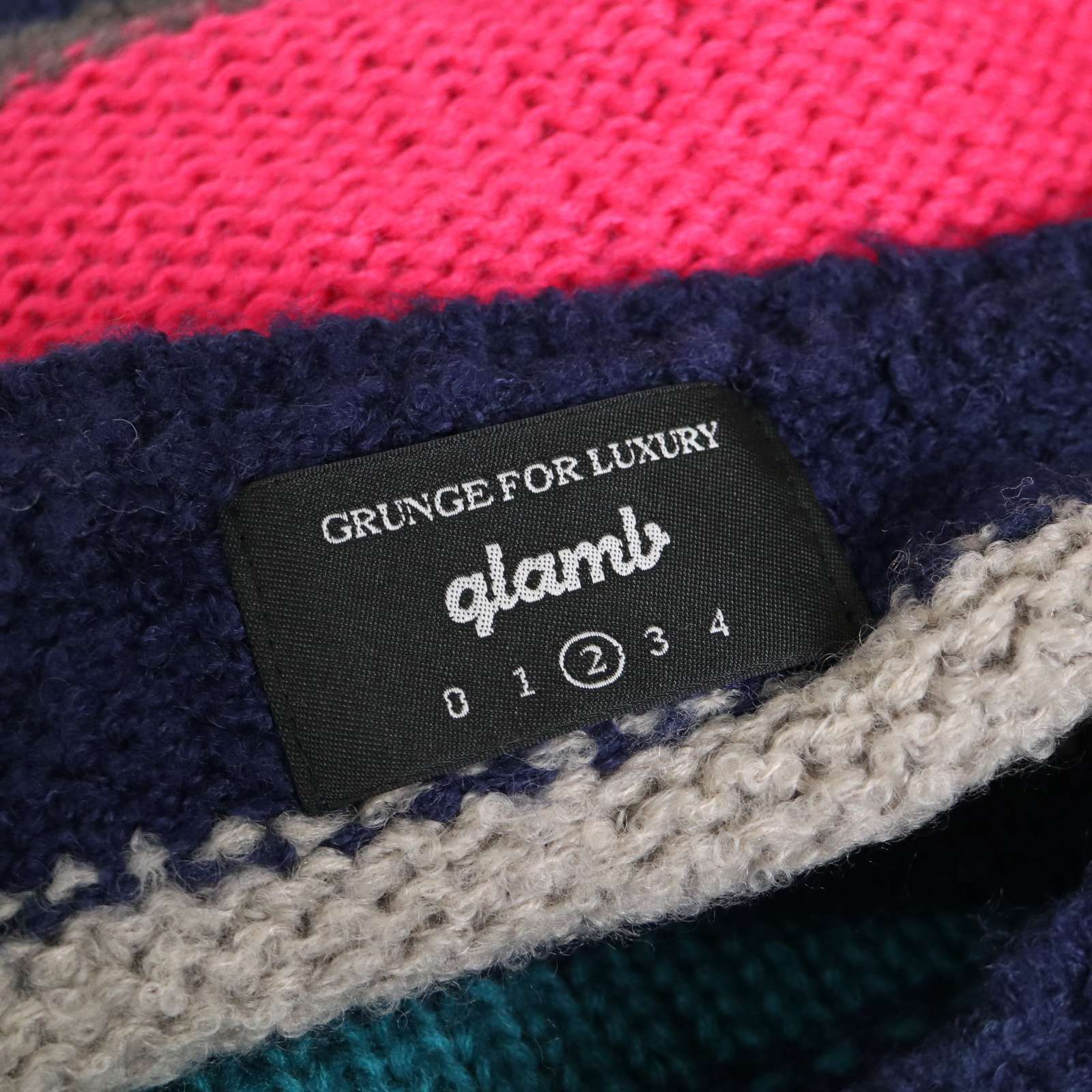 glamb グラム 【creed border knit】 秋冬 ビッグシルエット 