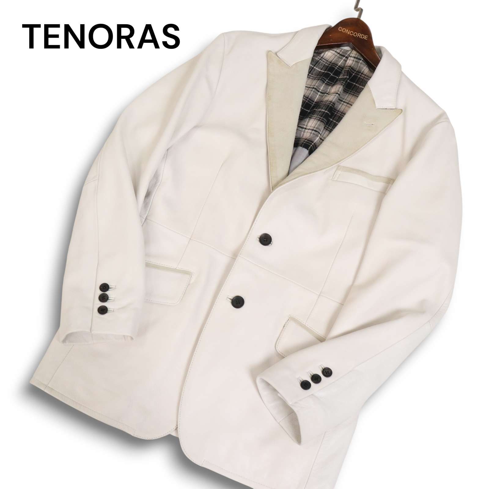 ティノラスのジャケットです。 極美品】MEN'S TENORAS メンズティノラス 裏ペイズリー柄 ラムレザー