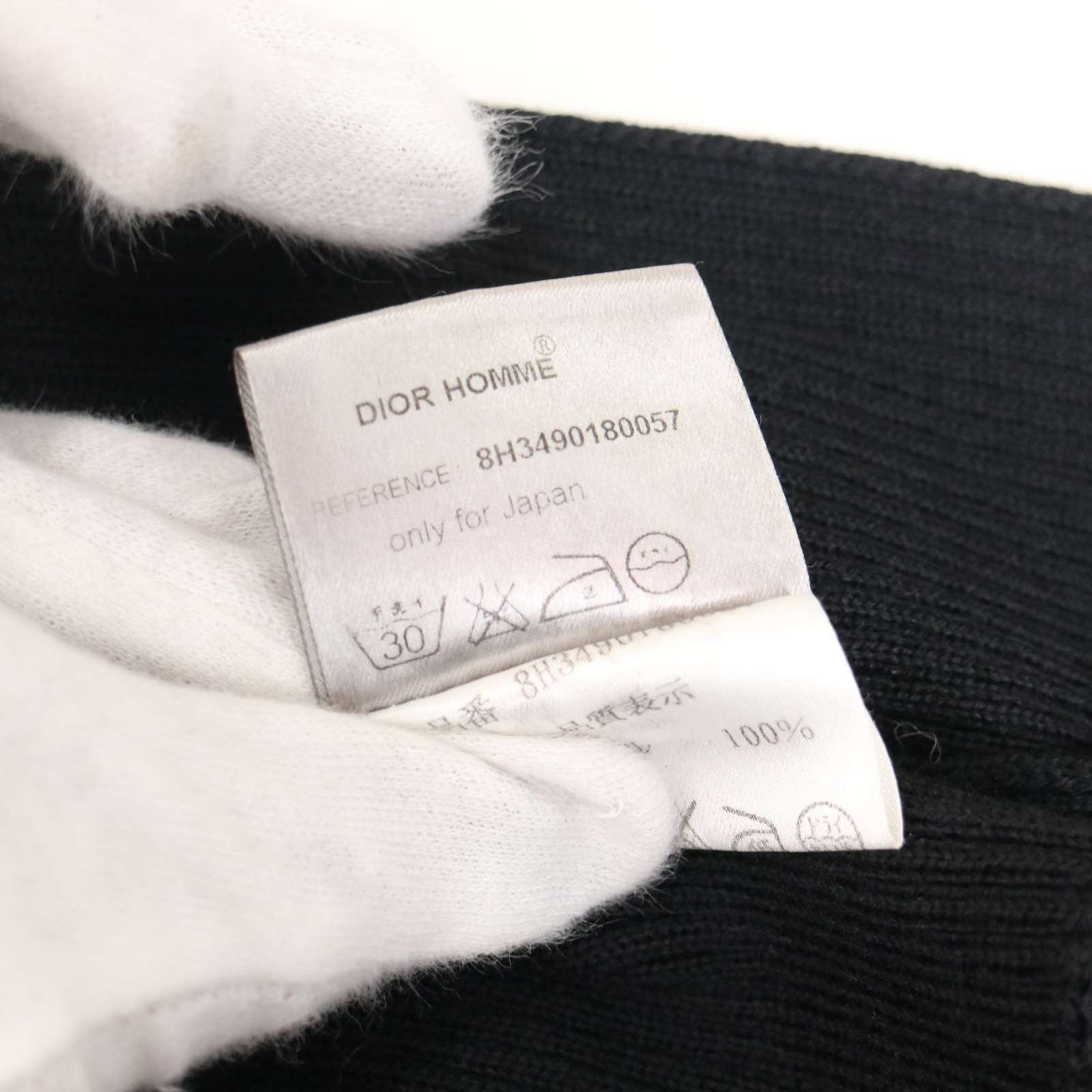 Dior HOMME ストール（黒）Bee刺繍入り Dior HOMME(ディオールオム) Super Long Bee Logo Embroidery Scarf