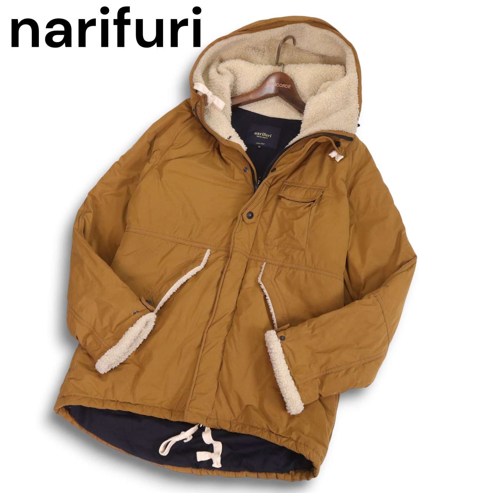 narifuri ナリフリ サイクル NF 683 ECWCS coat 秋冬 フード裏ボア コート Sz.M メンズ 自転車 定価7.3万