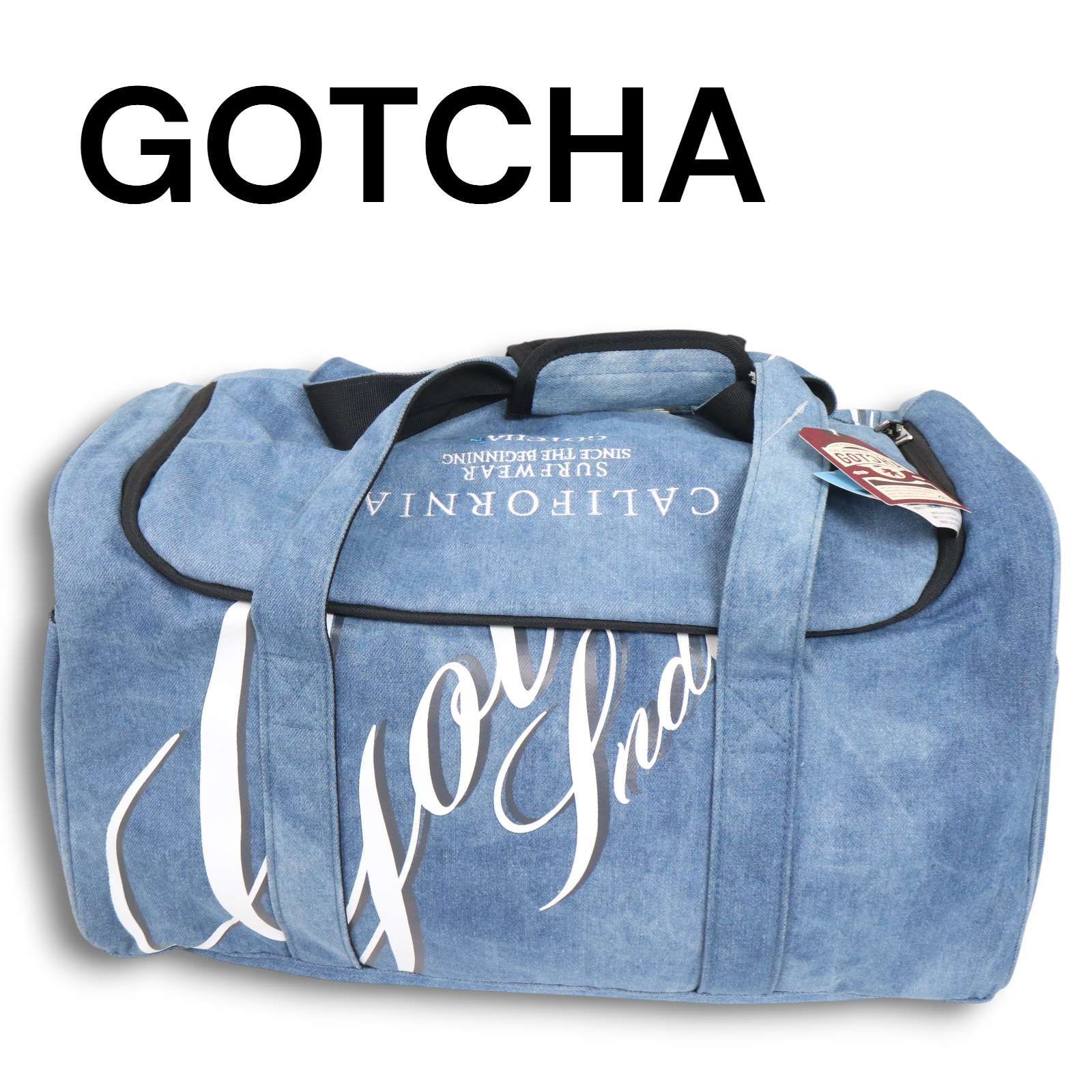 23 AW GOTCHA ガッチャ 撥水 ビッグ ロゴ デニム ボストン バッグ Sz F メンズ