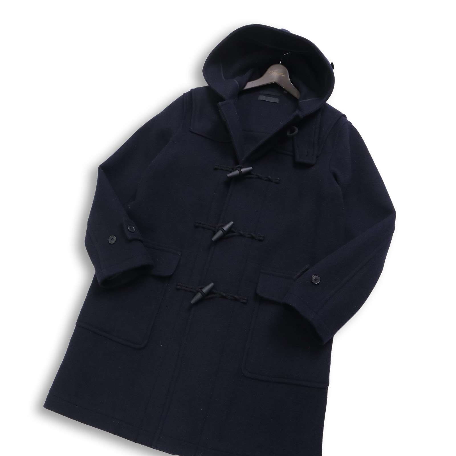 ユニクロ　ウールブレンドダッフルコート L ネイビー 定番！UNIQLO ユニクロ 秋冬 ウールブレンド☆ ダッフル コート Sz.L