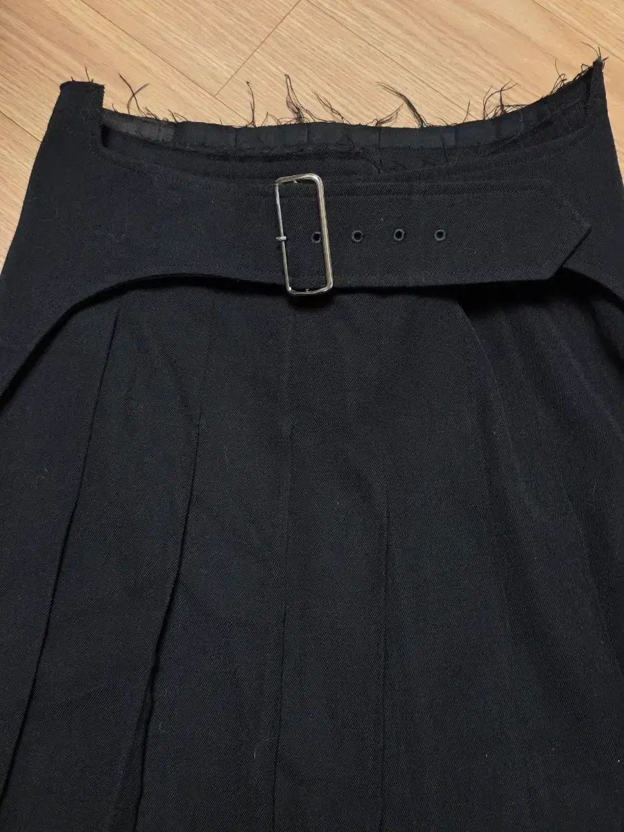  S コム デ ギャルソン Aライン ウール シャーリング ミディ スカート その他 ひざ丈スカート