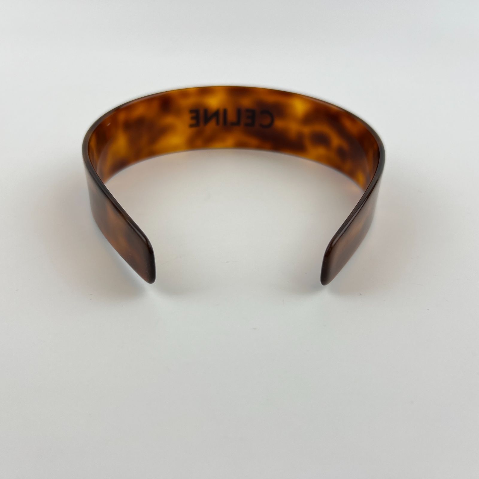 中古】CELINE セリーヌ カチューシャ ブラウン プラスチック