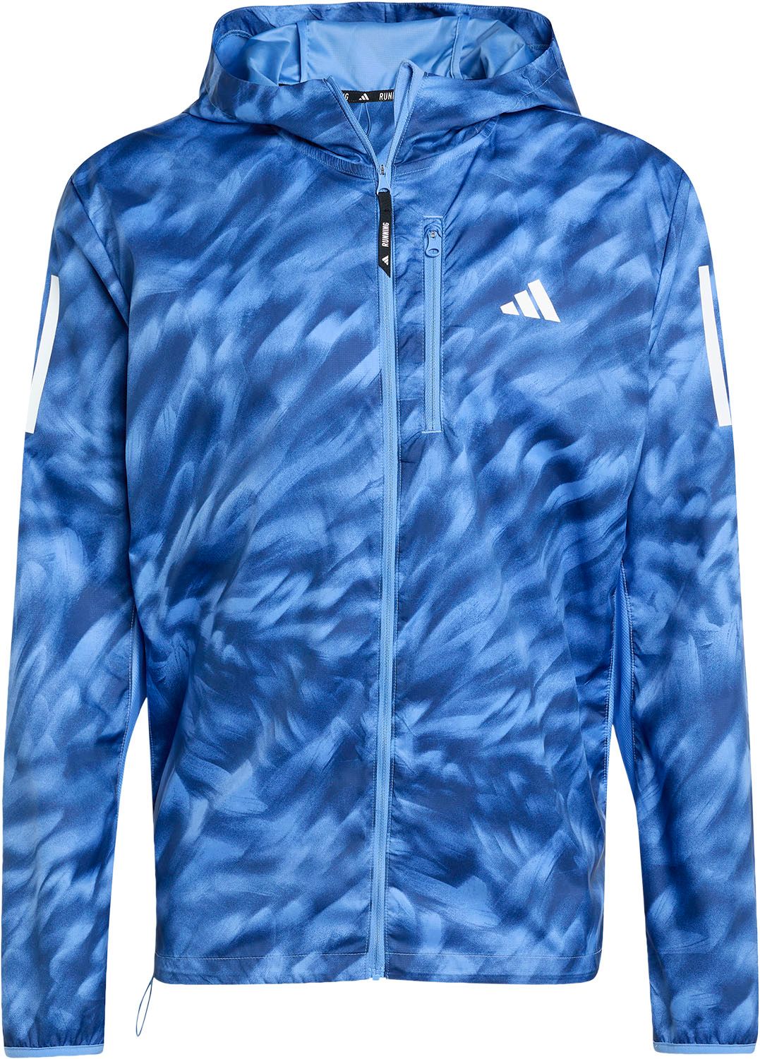 アディダス adidas オウン ザ ラン総柄プリントジャケット  KQF04 JL8703 ブルーフュージョン/