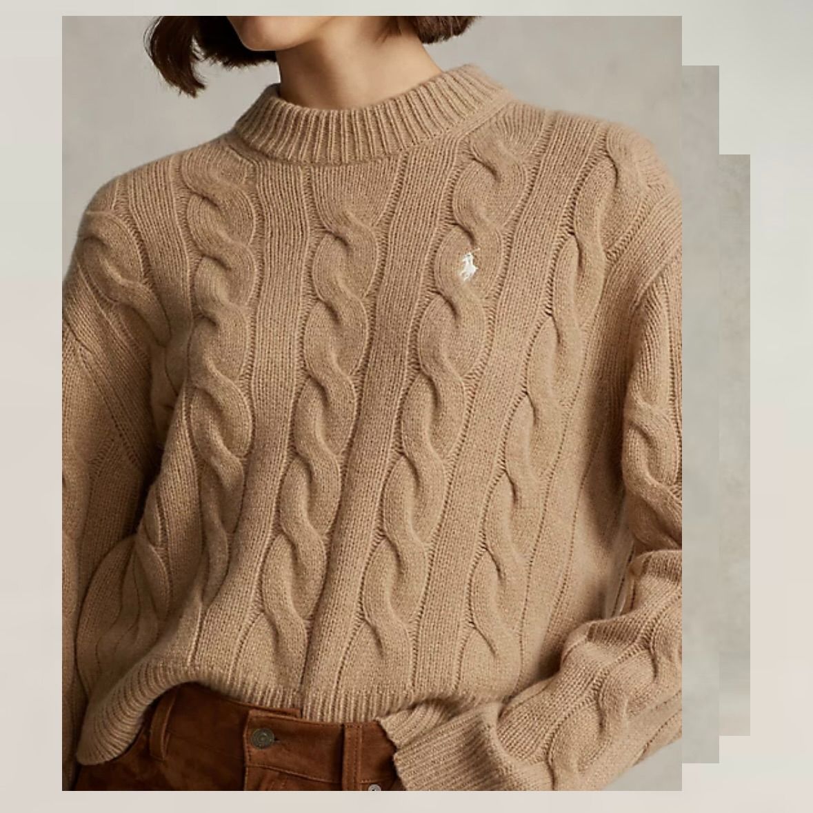 POLO RALPH LAUREN／ポロ ラルフローレン ケーブルニット モックネック