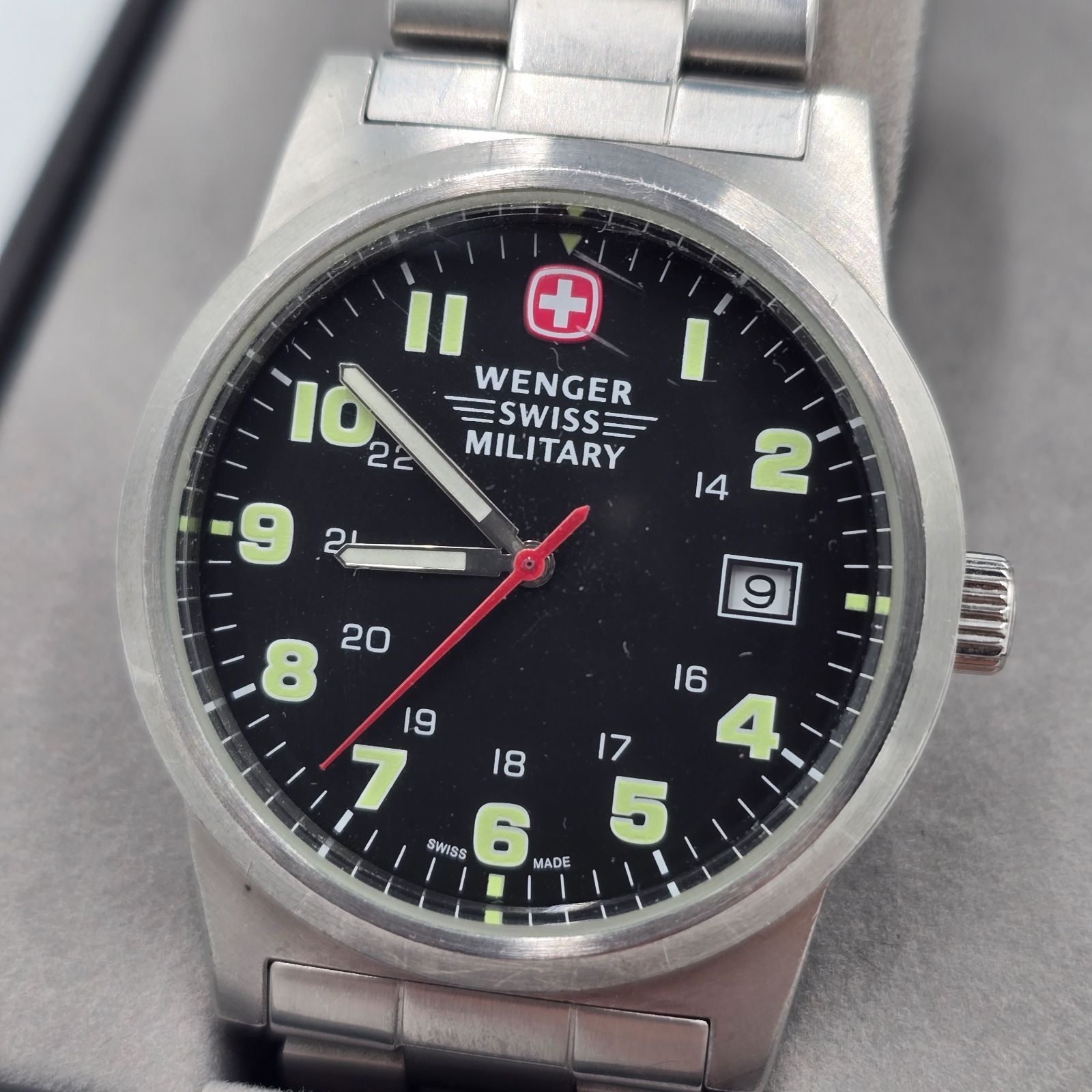 Swiss Military Watch クォーツ腕時計 ステンレス BLK ウェンガー 稼働