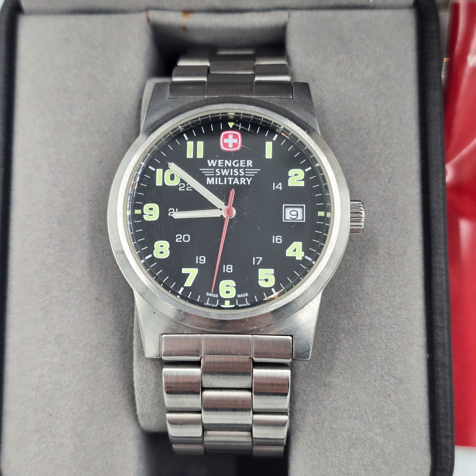 Swiss Military Watch クォーツ腕時計 ステンレス BLK ウェンガー 稼働