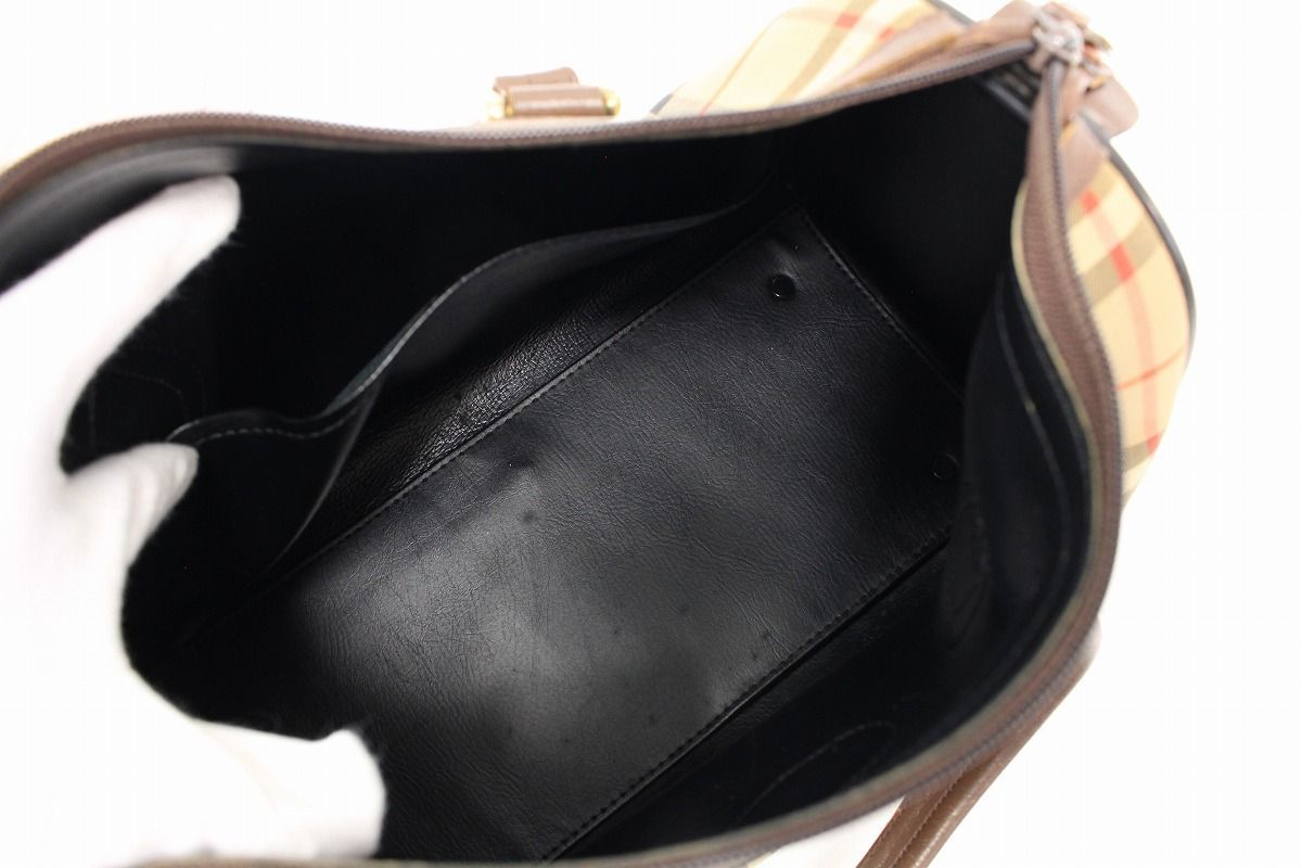 BURBERRY 良い バーバリー ノバチェック ボストンバッグ ベージュ 12