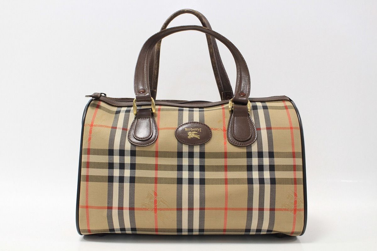BURBERRY 良い バーバリー ノバチェック ボストンバッグ ベージュ 12