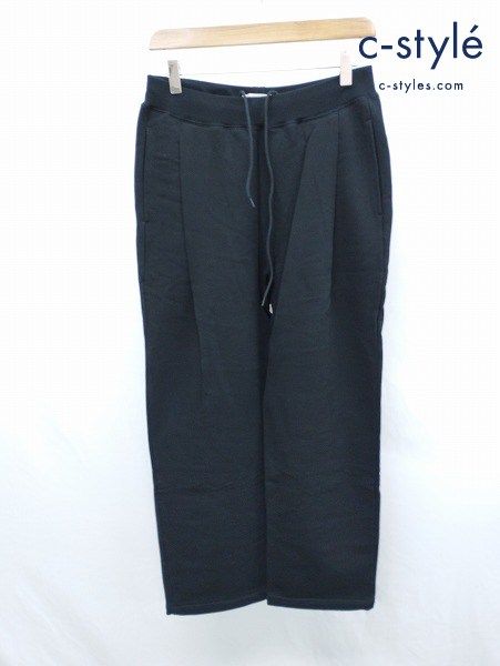 L 722 COOTIE クーティープロダクションズ Inlay Sweat 1 Tuck Easy Pants パンツ S ブラック