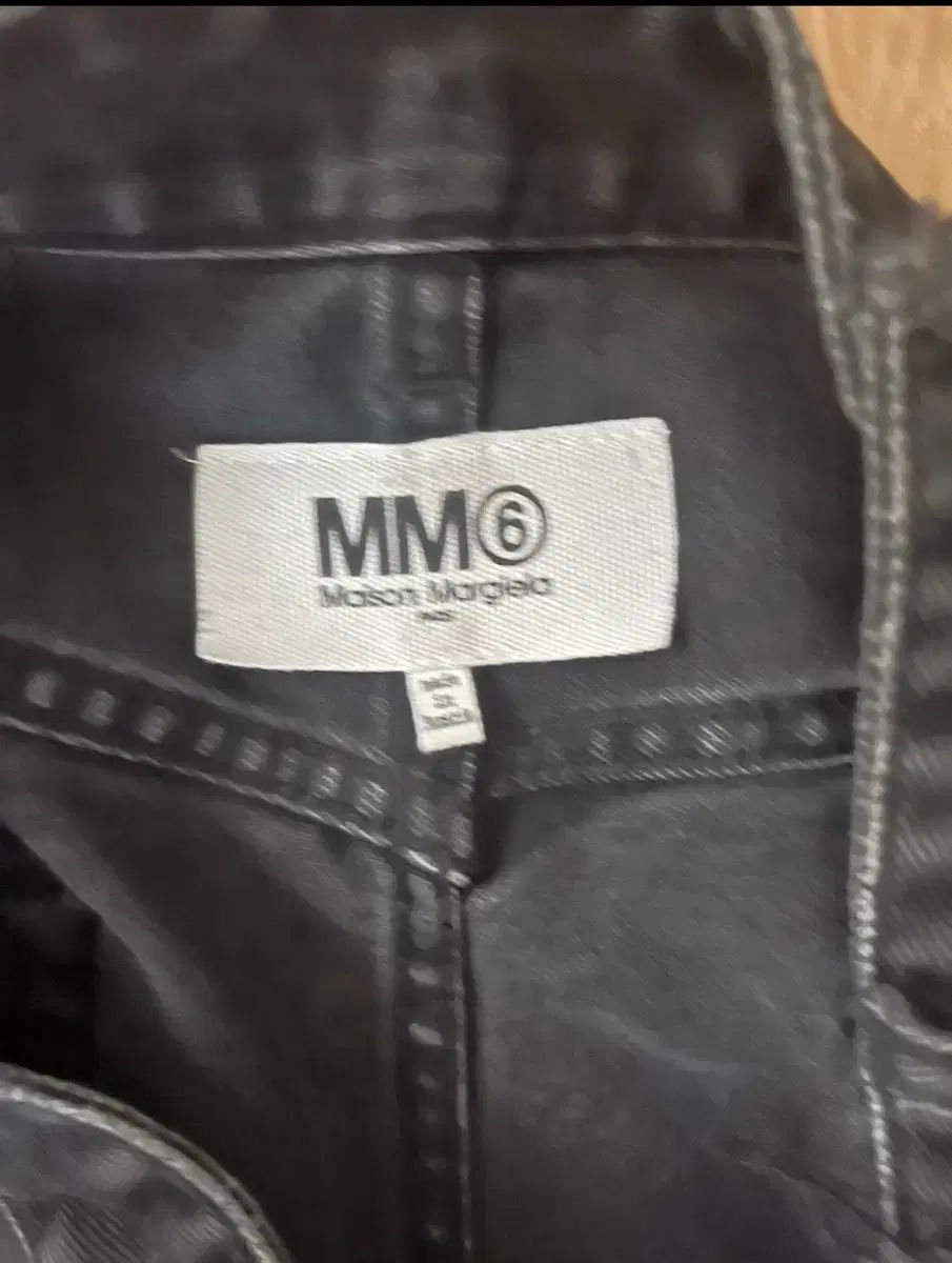 エムエムシックス メゾン マルジェラ ブラック デニム ワイド カッティング