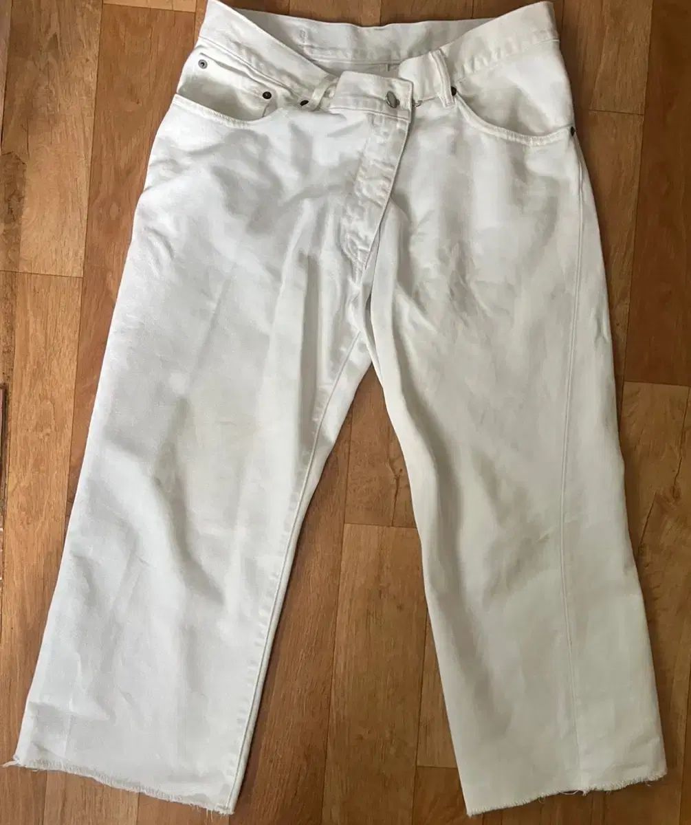 メゾンマルジェラ MM 6 白 クロップド デニム パンツ