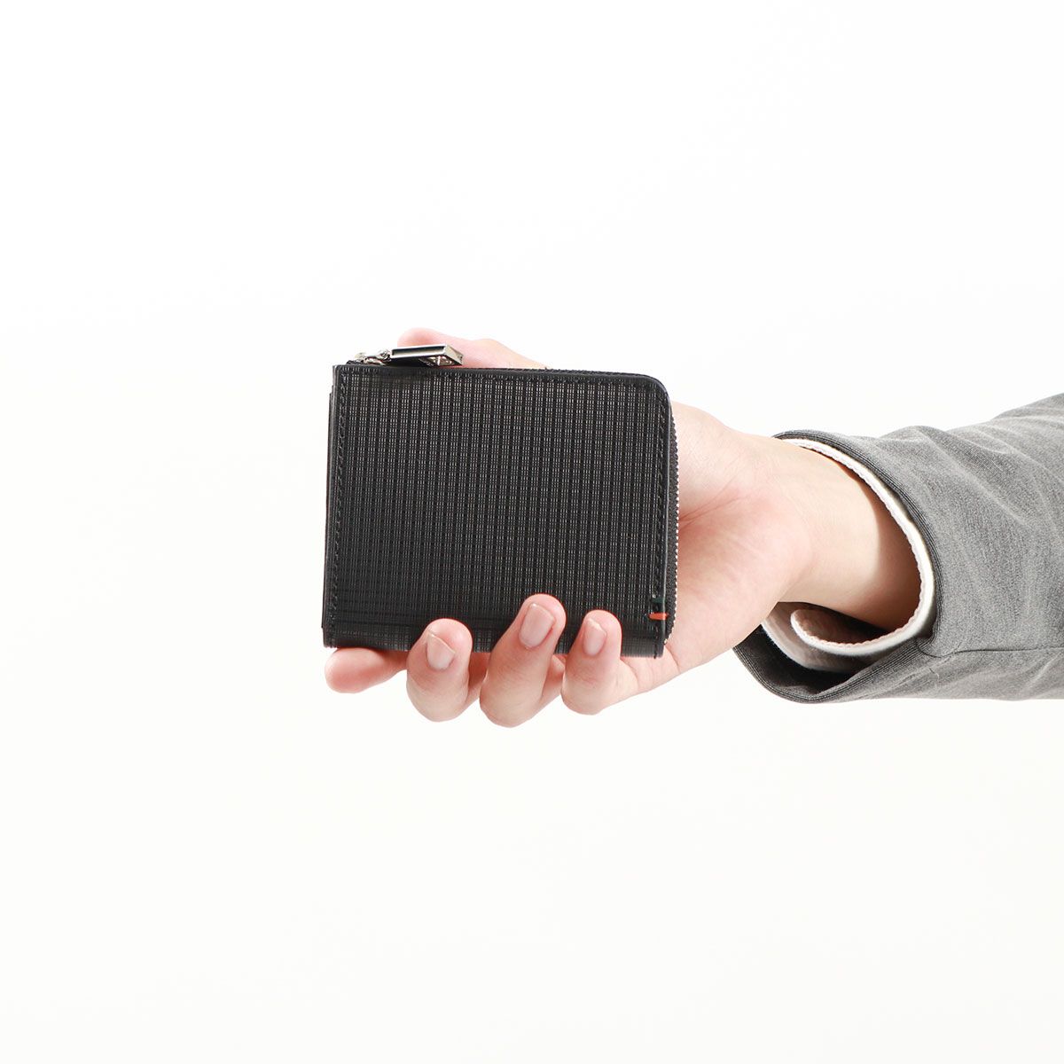 イズイット 財布 L字ファスナー財布 メンズ サイフ さいふ コンパクト ミニ財布 薄型 薄い L字ファスナー IS IT 本革 革 レザー 979603 クロ