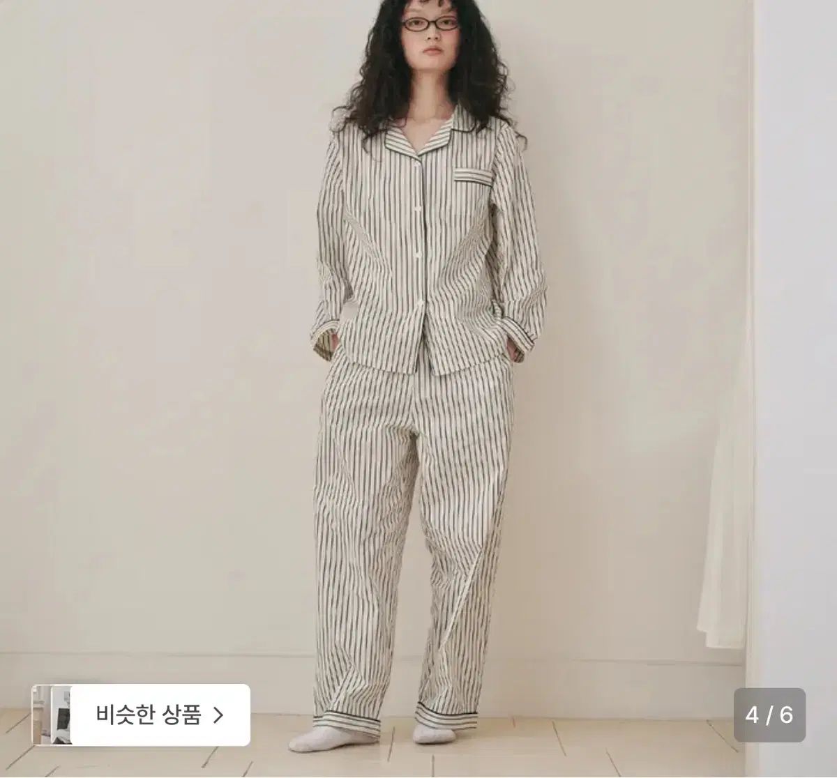 オキット 麻 ストライプ パジャマ